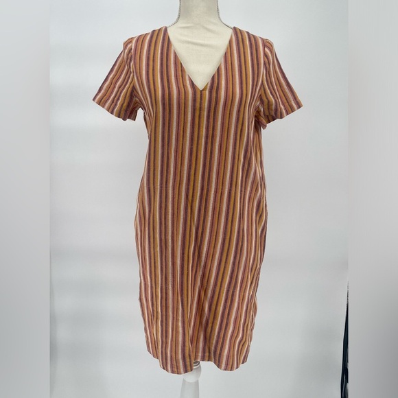Madewell Orange Brown Sheath Midi Dress - Picture 1 of 12